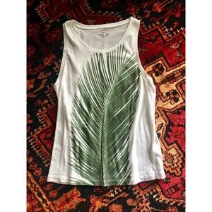 J. Crew palm leaf tank